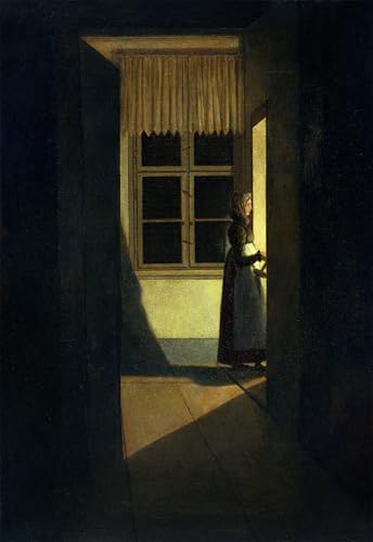 Affiche de Caspar David Friedrich la femme au chandelier impression sur toile pour salon