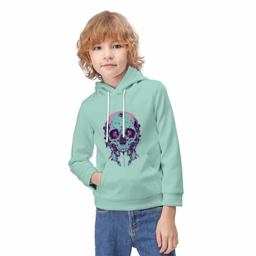 Sweat capuche crâne ample ado pour masquer les complexes et bouger