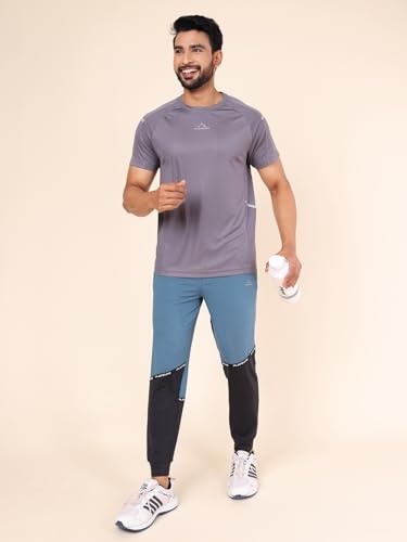 Image of Rupa Colors Mens PLAYSURE Dry FIT Raglan Sleeve Round Neck Activewear T-Shirt | 100% Polyester Fabric | Reflective Logo | Regular Fit