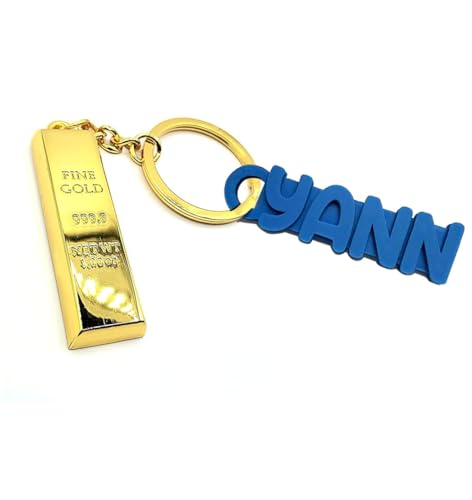 Llavero original, lingote de oro, con o sin nombre, joya de...