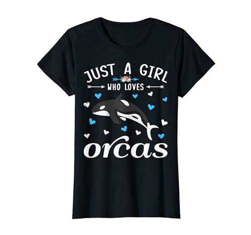 Just A Girl Who Loves Orcas Shirt Killer Whales Lover Gifts T-Shirt