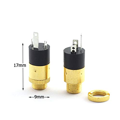 Conector de Audio 3.5mm Hembra 5 piezas Negro E-outstanding miniatura 5