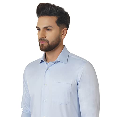 Image of Blackberrys Men's Cotton Solid Slim-Fit Formal Shirts