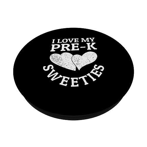 I Love My Pre-K Sweeties PopSockets Swappable PopGrip, Black - Image 2