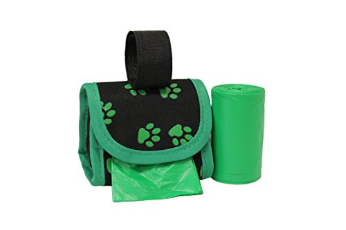 Image of FiveStarPet Purse Dispenser with 2 Rolls Refill Bags (Green Paw)