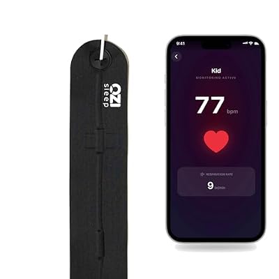 Non-Wearable Contactless Sleep Tracker & Sleep Monitor Device for Adults and Kids | No Subscription, Heart Rate, Breathing & Sleep Stage, Real-Time Monitoring, Smart Alarm