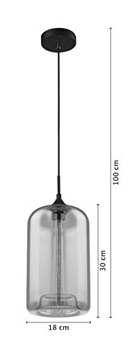 Suspension verre rose Soho ø28cm lustre élégant 40W