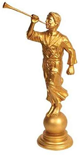 One Moment In Time S31 Lds Ctr Statue Angel Moroni Gold Tone 15" Cultured Marble #TOP11