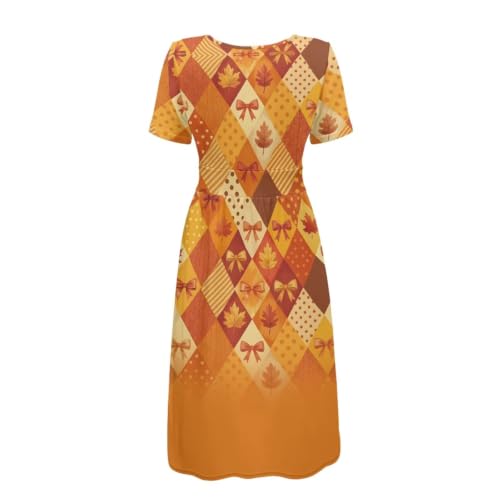 Image of Women's Summer Dresses Short Sleeve Formal Dresses with Pockets | Lightweight Quick‑Dry Soft Comfortable 2026 Fashion Dresses Loose Plus‑Size High‑Waisted