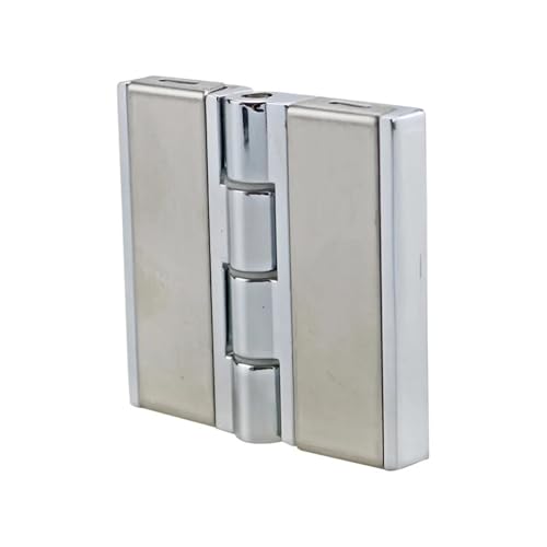 Charnière avec plaque recouvrement robuste en zinc pour boîte distribution carrée