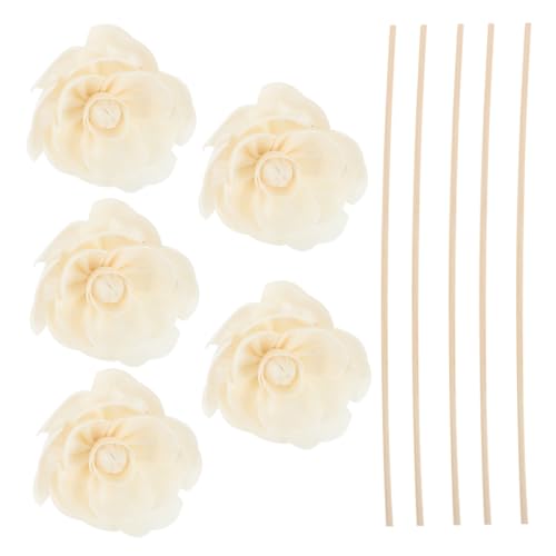 Varillas Difusoras de Ratán Cabilock 5 Pcs Diseño Flor miniatura 1