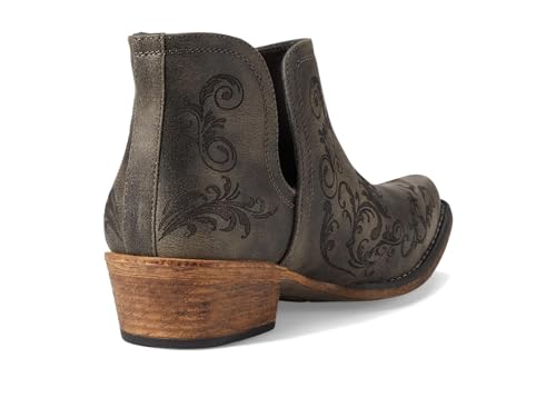 Image of ROPER Womens Ava Laser Embossed Snip Toe Casual Boots Ankle Low Heel 1-2 inch - Grey