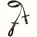 Majestic Ally Horse Reins, Full Size, English Riding, Multiple Styles and Colors (Leather Rubber Grip Reins, Brown, Full)