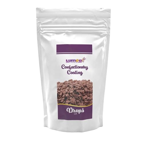 Dekozauber24 Kuvertüre Drops, braun, 750g, mit Vollmilchschokolade Geschmack, Deco Melts Chips mikrowellengeeignet, für Cake Pops, Torten, Kuchen, Drip oder Glasur