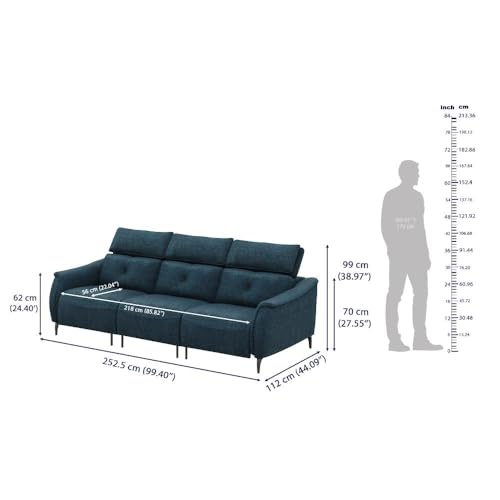 Image of Wakefit Curacao Sofa Without Motion - Three Seater