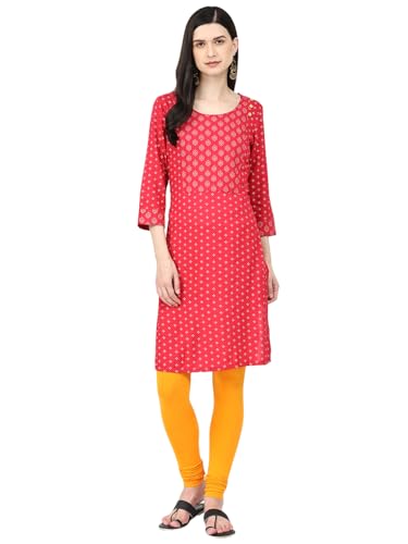 Image of Robinbosky Cotton Churidhar Leggings for Women - Stylish, Stretchable & Flattering Fit for All-Day Comfort