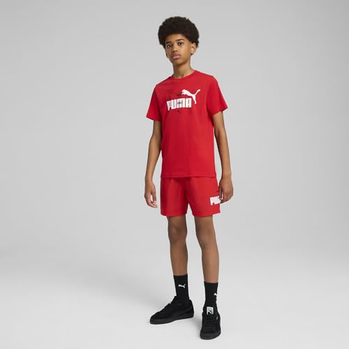 PUMA Short tissé rouge éclatant à logo distinctif taille 176 - 2