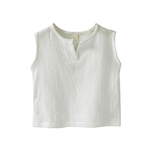 Betadog Kids Girls and Boys Organic Cotton Tank Summer Art Solid Color Undershirt Tank Top Super Soft Art Top