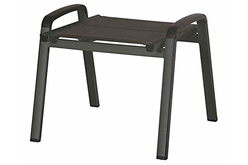 Preisvergleich Produktbild MWH Futosa Hocker, Aluminiumgestell, Textilgewebe, grau / anthrazit