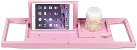 Bathtub Tray, Extendable Bathtub Tray Spa Bathroom Tray Board Bathtub Tablet Organizer Home Storage