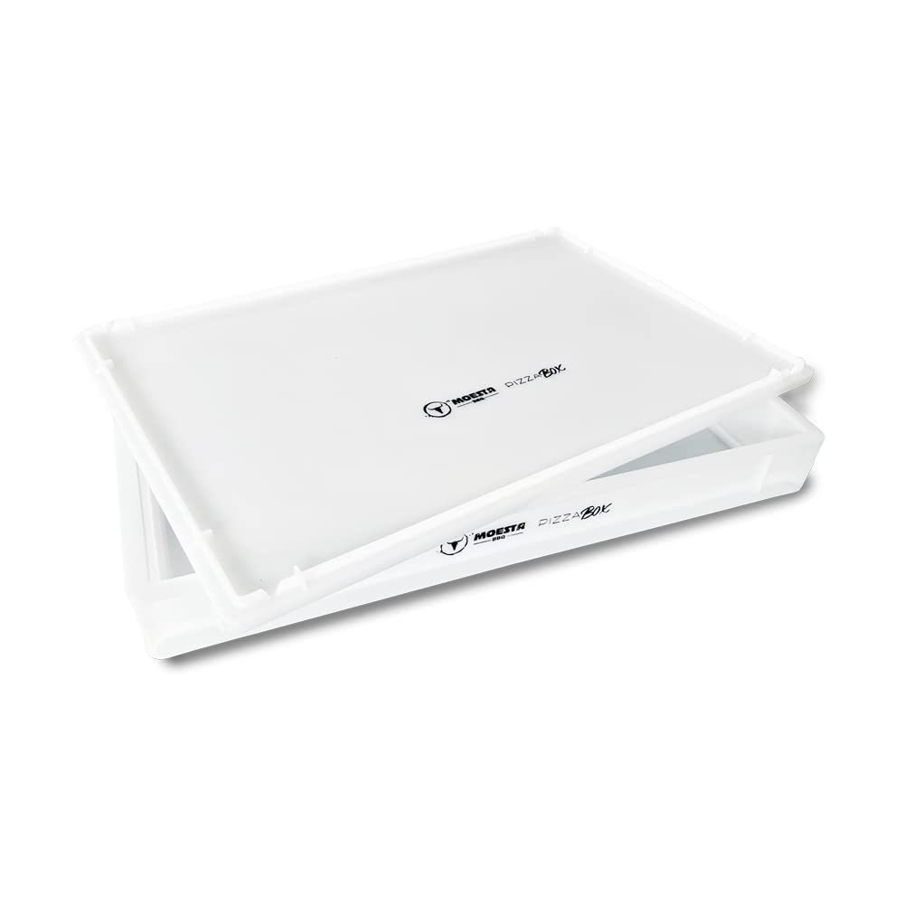 MOESTA-BBQ 19277 PizzaBox Set - Caja de fermentación con tapa (60 x 40 x 7 cm, apilable, recipiente para hacer pizza)