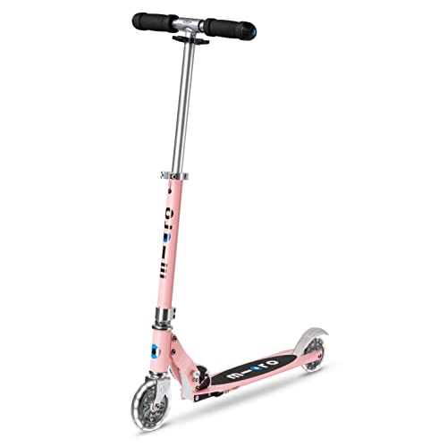 Micro | Trottinette Enfant LED Sprite | Trottinette compacte et Pliable | Apprentissage de l'équilibre | 2 Roues | 5+ Ans | Néon...