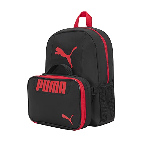 Image of PUMA KIDS' EVERCAT BACKPACK & LUNCH KIT COMBO, Black /Red, Youth Size