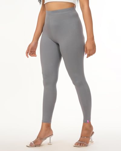 Image of Loveit Womens Solid Viscose Slim Fit Ankle Length Leggings