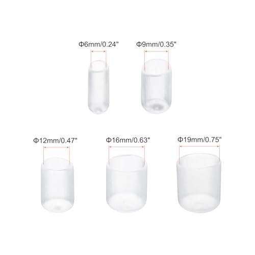 Tapa protectora de rosca elástica y transparente, capuchones de goma para pernos, 25 unidades 3