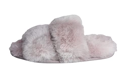 Roxoni Fuzzy House Slippers for Women – Comfortable Furry Spa – Cozy Slip On Open Toe - Soft Insole & Rubber Outsole4
