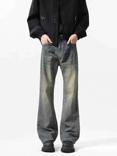 Men's American Denim Autumn Straight-Leg Retro Pants4