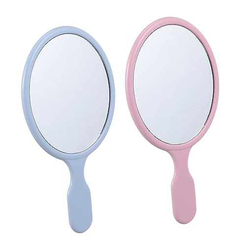 Espejos para maquillaje portátiles de mano, 2 piezas