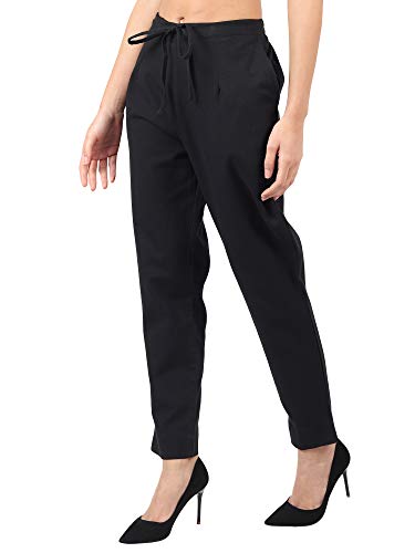 Image of Muffly Women's Cotton Flex Solid Straight Trouser