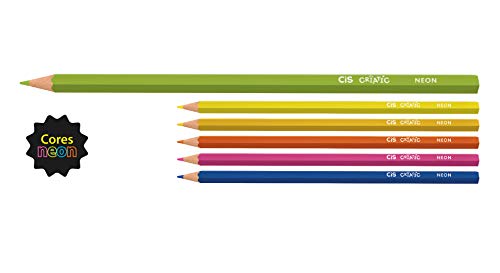 Lápis de Cor Criatic Neon, CIS, 50.6601, Multicor, Estojo com 6 cores