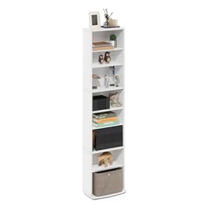 Furinnojayaspacesavingmultimediastoragetowerwhite Urban Country Home Decor Furinno jaya space saving multimedia storage tower white urban country home decor