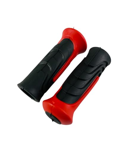 Image of Shrenik Kids Bicycle Handle Grip Cycle 12T 14T 16T 20T Bikes Dual Color Non Toxic Soft Rubber Anti-Slip Length 10.5 CM for Age Group 2-9 Years Dual Tone Color (Red)