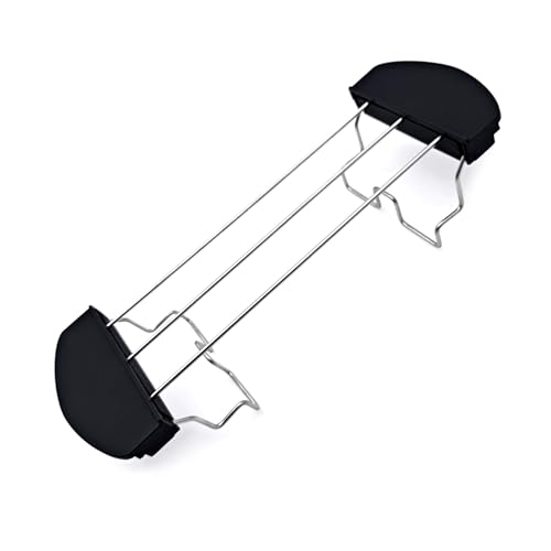 JZK Grille-pain 2 fentes chauffante grille chauffe-croissants grille chauffe-petits pains pliable support à chignon pour toast grille à toast accessoire pour pain grillé toaster – Image 6