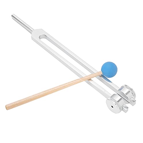 68.05Hz Tuning Fork Massage Therapy, Aluminum Alloy Massage Physiotherapy Tuning Fork Therapy Device with Wooden Hammer - Image 4