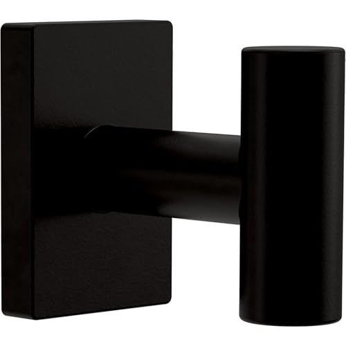 Franklin Brass Hartwell (1-Pack) Towel Hooks Matte Black Single Bathroom Hooks Wall Mounted for Robes & Towels Hand Towel Hook Holder Kitchen, Bathroom Accessories HRT35-MB