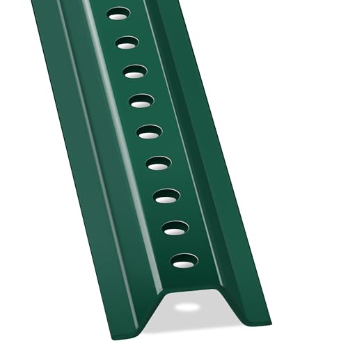 Brimar U Channel Sign Post 8 Ft. Green Baked Enamel Steel 1.1 lbs per Foot Medium Weight with Pre Drilled Holes for Easy Mounting Heavy Duty Metal Sign Mounting Pole (Pack of 1)