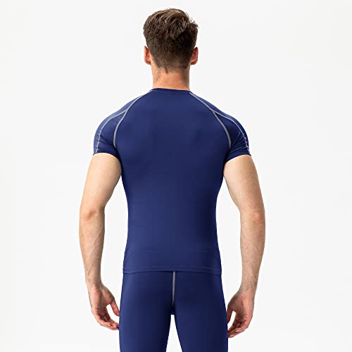 CICI FIVE Camisa de compressão masculina de manga curta, atlética, de compressão, roupa íntima fresc