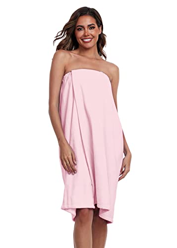Super Shopping-Zone SSZ-BATHWRAPNEW-PINK-OS Women'S Bath Wraps Body Wrap Cotton Bathrobes Wraps Towel Robes,100% Cotton thumb #2
