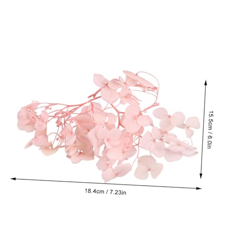 Flores secas naturales rosa Hydrangea para decoración miniatura 2