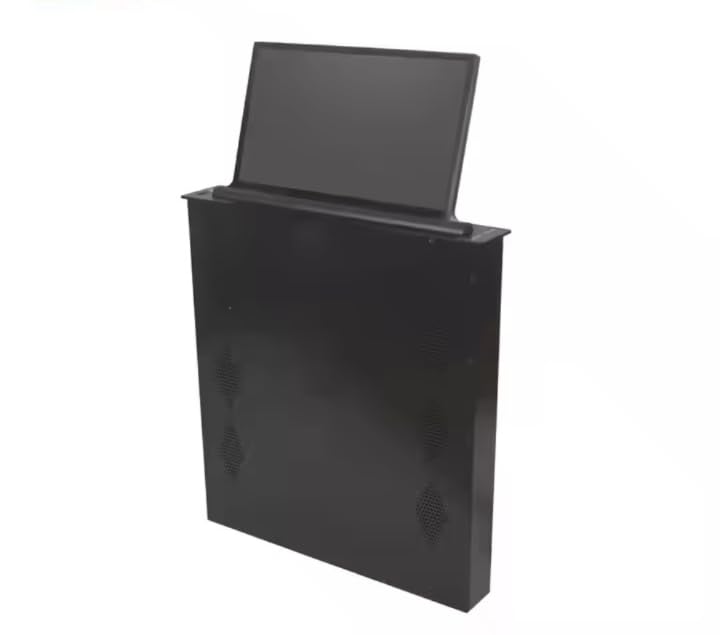 Image of Audiovan Slim Ultra Light Retractable Motorized with Touch Screen LCD Monitor Lift (Slim Monitor Lift, Black, 18.5 Inch)