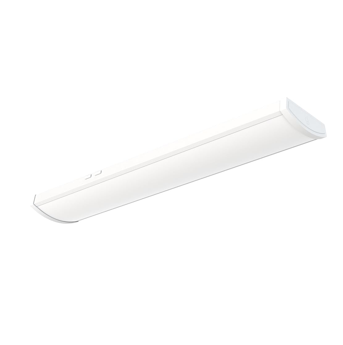 4 Foot LED Light Fixture, Low-Profile LED Wraparound Ceiling Light, Flush Mount, 4000/5000/6000 Adjustable Lumens, 4000K Cool White Light, MVOLT, 10 Inches Wide, White