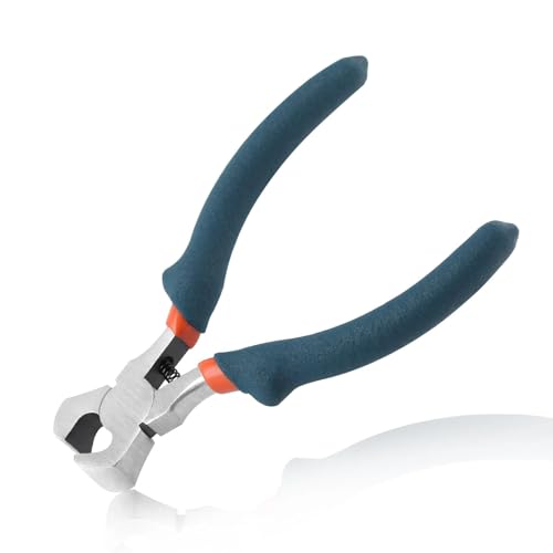 Image of Mini End Cutting Pliers 4 Inches End Nipper Pliers Convex Shoulder Grip Nail Puller Nail Remover Tool End Cutters End Snips For Staple Removal Wooden Wick Trimming Nails Pulling