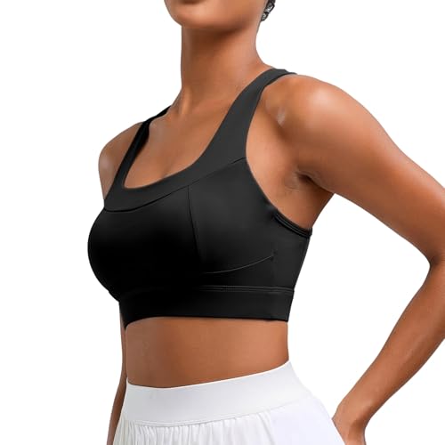 Image of High Impact Sports Bra for Women Running Sports Bra Padded Bra U Back | High Support Sports Bras for Women,Workout Bra,Scoop Neck,Molded Cup,Moisture-Wicking Fabric for Running,Yoga & Gym Workouts