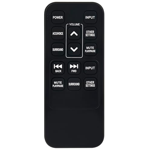 Replacement Audio Soundbar Remote Control Compatible with ZVOX Accuvoice Sound Bar TV Speaker AV257 AV200 AV203 AV357 AV157 AV120 AV355 SB380 SB500 SB700 SB400