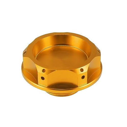 X AUTOHAUX Gold Tone Aluminum Alloy Gas Engine Oil Filler Cap Plug Cover for Subaru Impreza Outback Legacy