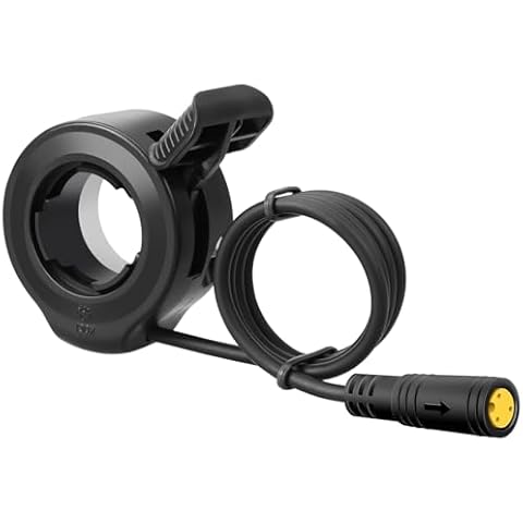 Zeekpowa Thumb Throttle for Bafang 3 Pin Female Connector Speed Throttle for BBS01B BBS02B BBS-HD Mid Drive Motor eBike Conversion Kits E-Bike Throttle with 17.7 inch Cable Cover